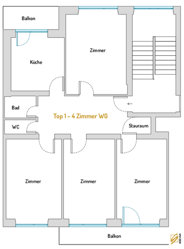 Top 1 | 4-Zimmer WG